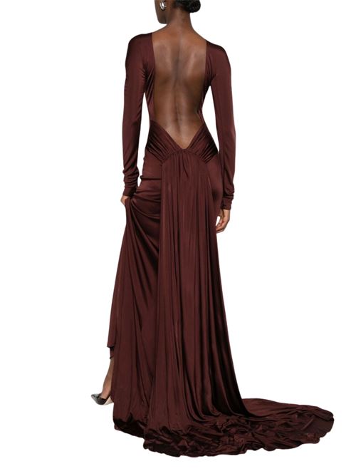 Long dress DAVID KOMA | PF25DK07DLBURGUNDY